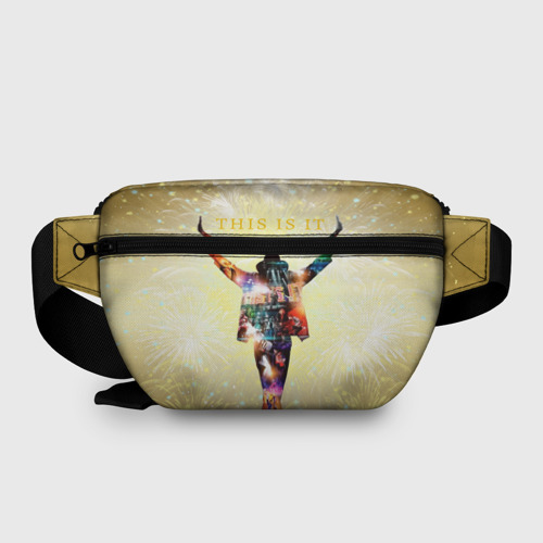 Поясная сумка 3D Michael Jackson THIS IS IT - с салютами на золотом фоне - фото 2