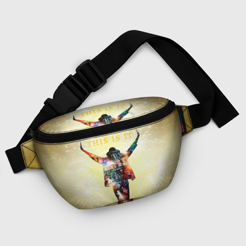 Поясная сумка 3D Michael Jackson THIS IS IT - с салютами на золотом фоне - фото 6