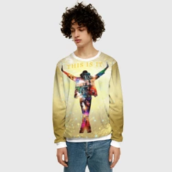 Мужской свитшот 3D Michael Jackson THIS IS IT - с салютами на золотом фоне - фото 2