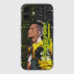 Чехол для iPhone 16 силиконовый с защитой камеры David Martinez - Cyberpunk: Edgerunners