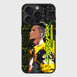 Чехол силиконовый для Apple iPhone 15 Pro матовый David Martinez - Cyberpunk: Edgerunners