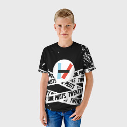 Детская футболка 3D Twenty one pilots stripes steel - фото 2