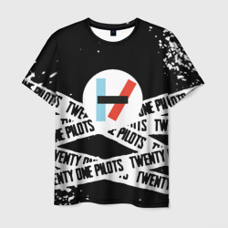 Мужская футболка 3D Twenty one pilots stripes steel