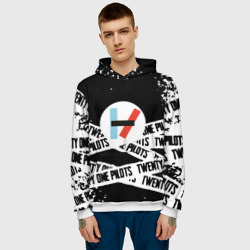 Мужская толстовка 3D Twenty one pilots stripes steel - фото 2