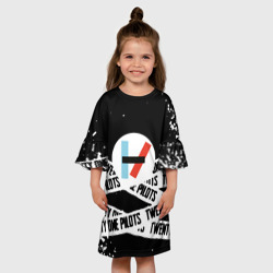 Детское платье 3D Twenty one pilots stripes steel - фото 2