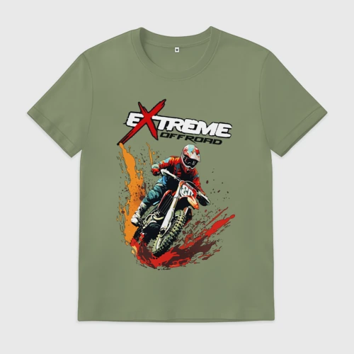 Мужская футболка хлопок Enduro cross - extreme 