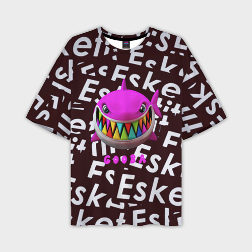 Мужская футболка oversize 3D Esskeetit logo pattern, цвет 3D печать