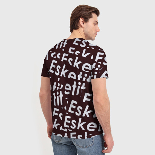 Мужская футболка 3D Esskeetit logo pattern, цвет 3D печать - фото 4