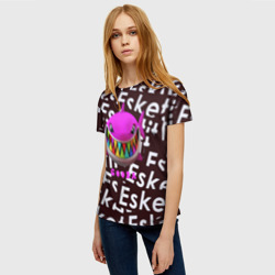 Женская футболка 3D Esskeetit logo pattern - фото 2