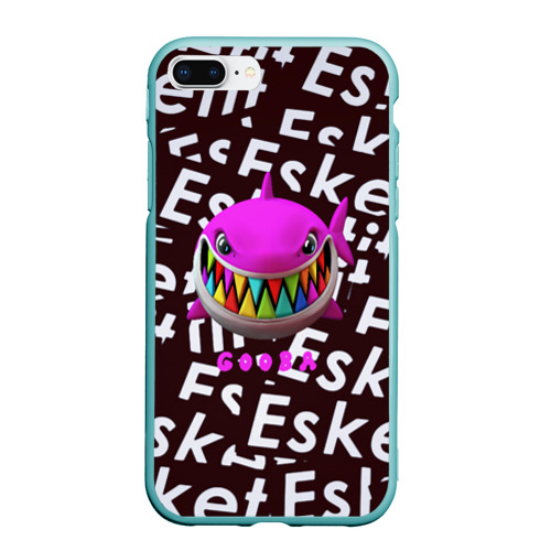 Чехол для iPhone 7Plus/8 Plus матовый Esskeetit logo pattern, цвет мятный