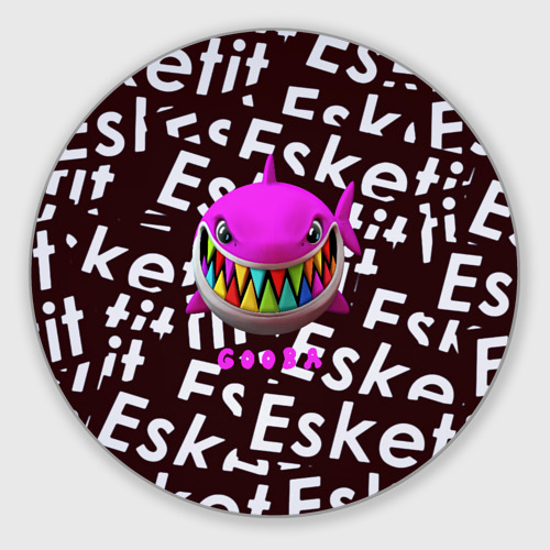 Круглый коврик для мышки Esskeetit logo pattern