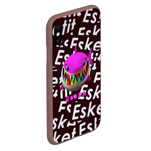 Чехол для iPhone XS Max матовый Esskeetit logo pattern, цвет коричневый - фото 3