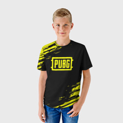 Детская футболка 3D Pubg текстура краски жёлтые - фото 2