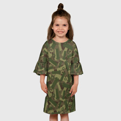 Детское платье 3D Камуфляж - болты и гайки - фото 2