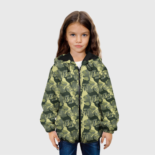 Детская куртка 3D Олени - камуфляж, цвет черный - фото 4