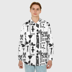 Мужская рубашка oversize 3D Depeche Mode DM music - фото 2