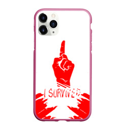 Чехол для iPhone 11 Pro Max матовый Dead by Daylight красный