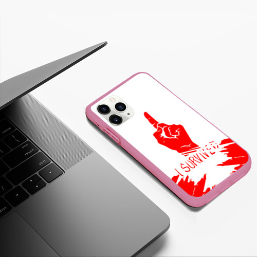 Чехол для iPhone 11 Pro Max матовый Dead by Daylight красный, цвет малиновый - фото 5