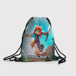 Рюкзак-мешок 3D Персонаж Minecraft с мечом