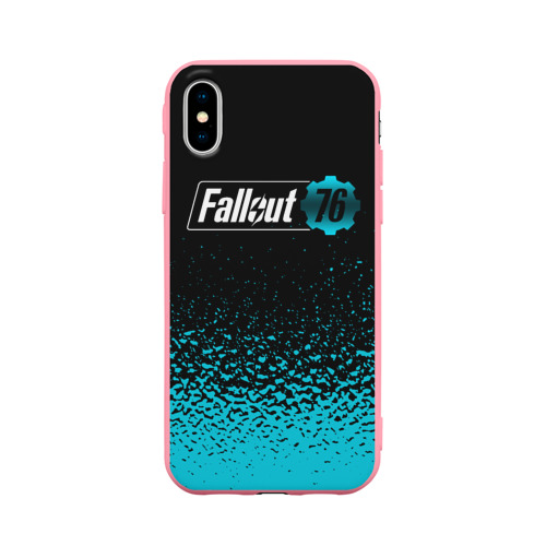Чехол для iPhone X матовый с принтом Fallout 4 bethesda, вид спереди #2