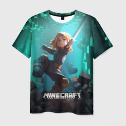 Персонаж Minecraft  с мечом – Мужская футболка 3D с принтом купить со скидкой в -26%
