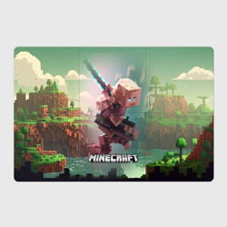 Магнитный плакат 3Х2 Персонаж Minecraft ниндзя в прыжке