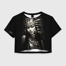 Женская футболка Crop-top 3D Клеопатра египетская царица