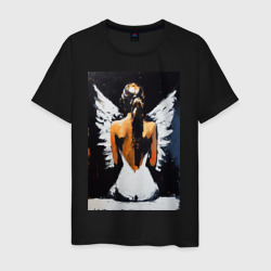 Девушка ангел – Мужская футболка хлопок с принтом купить со скидкой в -20%