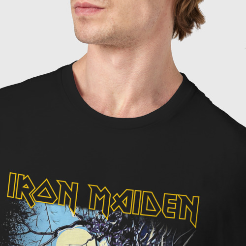 Мужская футболка хлопок Iron Maiden Fear Of The Dark, цвет черный - фото 6