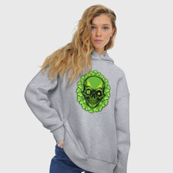 Женское худи Oversize хлопок Irish skull - фото 2