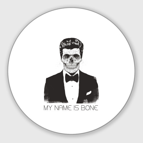 Круглый коврик для мышки My name is Bone