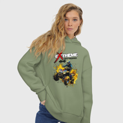 Женское худи Oversize хлопок Квадрокросс экстрим  - фото 2