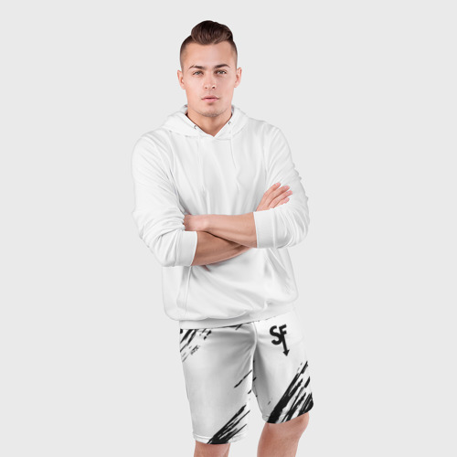 Мужские шорты спортивные Sally Face краски инди гейм, цвет 3D печать - фото 5