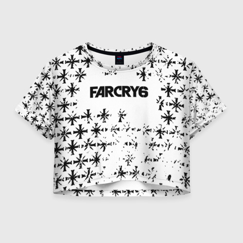 Женская футболка Crop-top 3D Farcry 6 символика из игры, цвет 3D печать