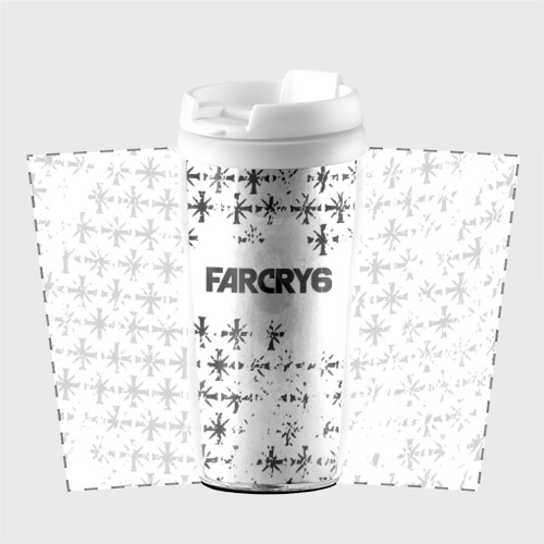 Термокружка-непроливайка Farcry 6 символика из игры, цвет белый - фото 2