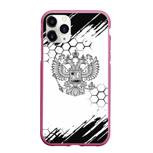 Чехол для iPhone 11 Pro матовый с принтом Россия будущего герб, вид спереди #2
