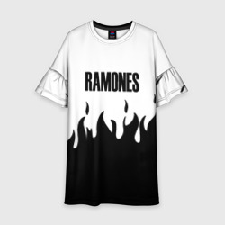 Детское платье 3D Ramones fire black rock