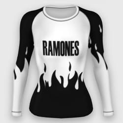 Женский рашгард 3D Ramones fire black rock