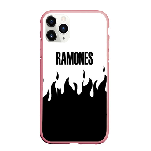 Чехол для iPhone 11 Pro Max матовый Ramones fire black rock, цвет баблгам