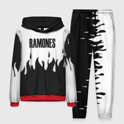 Мужской костюм с толстовкой 3D Ramones fire black rock