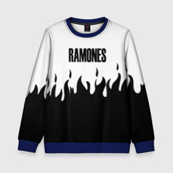 Детский свитшот 3D Ramones fire black rock