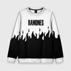 Детский свитшот 3D Ramones fire black rock