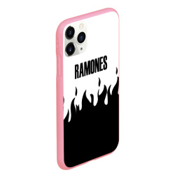 Чехол для iPhone 11 Pro Max матовый Ramones fire black rock - фото 2