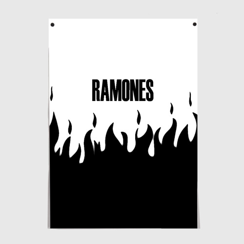 Постер Ramones fire black rock