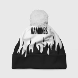 Шапка 3D c помпоном Ramones fire black rock