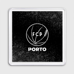 Магнит 55*55 Porto с потертостями на темном фоне