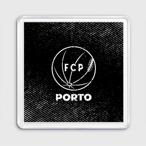 Магнит 55*55 Porto с потертостями на темном фоне