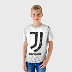 Детская футболка 3D Juventus с потертостями на светлом фоне - фото 2