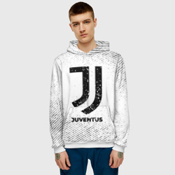 Мужская толстовка 3D Juventus с потертостями на светлом фоне - фото 2