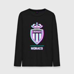 Мужской лонгслив хлопок Monaco FC в стиле glitch